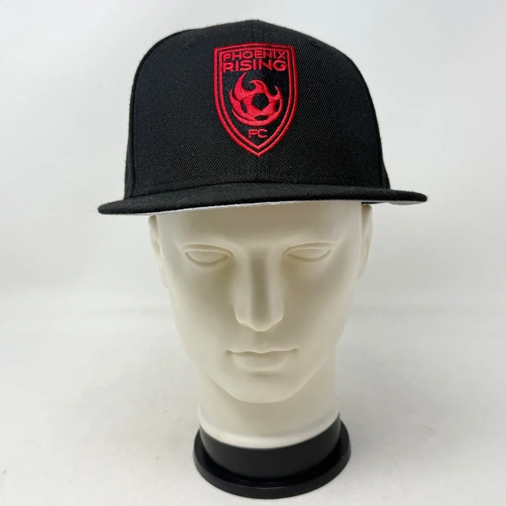 Phoenix Rising FC Baseball Hat New Era Snap Back Flat Brim 100% Wool OS EXC‎